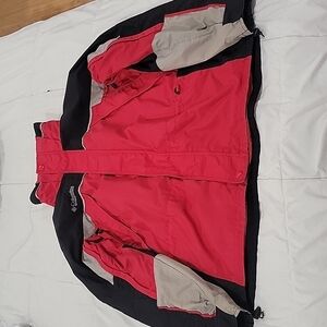 Columbia Fire Ridge Men's Size Large 2 in 1 Jacket. Windbreaker/ Fleece